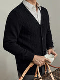 Casual Knitted Sweater Men's Fashion Outerwear V-Neck Autumn New Style American Trendy Brand Knit Cardigan Leisure Coat