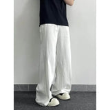 White Baggy Jeans Men Fashion Casual Straight Jeans Mens Streetwear Korean Loose Wide Leg Jeans Man Denim Trousers S-3XL