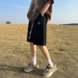 Men Basic Loose Outdoor Sports Casual Shorts Male Daily Knee Lenght Denim Short Pants Straight Wide Leg Wash Summer Short Jeans