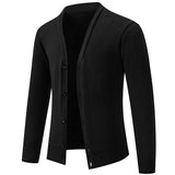 Men Sweater Cardigan Business Casual Classic V-neck Solid Color Cardigan Men Sweater Korean Fashion Trend Knitwear Sweater