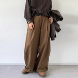 Trendy Mens Loose Straight Pants Spring Summer Streetwear Fashion Solid Color Baggy Wide Leg Trousers For Men Casual Pants