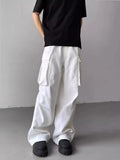 Ropa Y2K Fashion Multi Pockets White Pleated Baggy Jeans Cargo Pants For Men Clothes Wide Leg Loose Casual Lady Trousers
