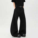 Spring New design dress pants Mens Loose Casual Baggy Flowy Soft Black Pleated Wide Leg Pants Men Luxury Designer Emo Clothing