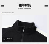 2025 Fall Casual Sports Set men 2 Piece Lapel Jacket Straight Leg Elastic Waist Pants Outdoor Activewear Hoodie Sweatpants