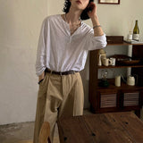 Mens T-Shirt Cotton Casual Thin T-Shirt Daily Basic Breathable Beach Vacation Camping Long-Sleeve Top Men'S Clothing Summer