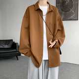 Autumn Japanese Style Oversized Harajuku Shirt Men Casual Loose Blouse Plus Size 5XL-M All Match Fashion Streetwear Male Clothes