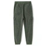 Autumn New Men's Corduroy Cargo Harem Pants Fashion Korean Embroidery Bound Feet Casual Pants Trendy Brand Male Trousers