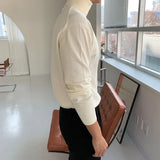 New Korean Fashion Men Sweater Light Luxury Trendy Turtleneck Knit Solid Color Pullover Leisure Retro Long Sleeve Basic Knitwear