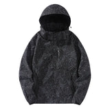 New Spring Mens Lightweight Waterproof Rain Jacket Raincoat for Hiking Travel with Removable Hood Windbreaker Jacket Top