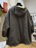 Design-sensory Zippers Trench Coat Both Sides Thin Hooded Jacket Korean 2025 Summer Spliced Jacket High-end Sunscreen Clothes