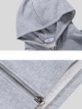 Zip Up Hoodies Men Solid Basic Hooded Outerwears Casual Autumn Korean Fashion Handsome College High Street All-match Hombre Худи
