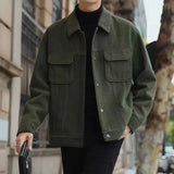 Spring Autumn Business Fashion Harajuku Coats Men Solid Male Clothes Loose Casual Tops All Match Jacket Long Sleeve Outerwear