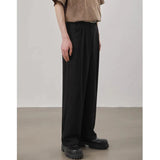 Summer Slim Suit Pants Men Fashion Social Mens Formal Dress Pants Korean Loose Straight Casual Pants Mens Office Formal Trousers