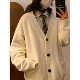 2025 new V-neck sweater jacket men's spring and autumn knitted cardigan men's trendy brand youth high-end woolen swea