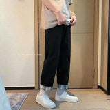Summer Autumn Fashion Patchwork Harajuku Trousers Men Loose Casual Harlan Straight Leg Pants Solid Y2K All Match Male Clothes