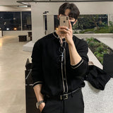Men's  Luxury Knitted Cardigan Sweater Solid Color Long Sleeve Casual Streetwear Patchwork Button-down Vintage Knitwear