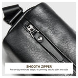 Casual Large Capacity Crossbody Bag Waterproof Men's Messenger Bag Multi-functional Leather Bag,  for Men