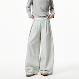 Summer Loose Wide Leg Striped Trousers Unisex High Street Fashion Trendy Casual Wear Oversize Streetwear Long Pants Lightweight