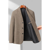 New Men's Fashion Business Korean Gentleman Wool Gentleman Trend Slim Hong Kong Style British Style Casual Wedding Blazer