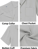 Summer Casual Men's Set Lightweight And Comfortable Men's Clothing Pocket Lapel Short-sleeved Shirt And Shorts Two-piece Suit