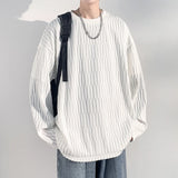 Spring Autumn Casual Long Sleeve T Shirts Men Loose Round Neck T-shirts Male Fashion Harajuku Korean Streetwear Tops Tees