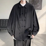 New Classic Shirt Men Clothing Chinese Style Long-sleeved Buttoned Scholar White Shirt Ancient Style Fashionable Casual Blouse