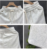 Men's Clothing Solid Color Trendy Casual Shorts Summer New Brand Versatile Sport Drawstring Shorts Fashion Casual Loose