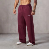 2025 American Style New Men's Sports Pants Spring Autumn Outdoor Jogging Muscle Fitness Embroidered Straight Casual Long Pants