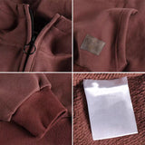 Fashion Hooded Zip-up Men Sweatshirt Spring Casual Trend Loose Solid Big Pocket Tops Vintage High Quality Loose Sport Coats