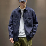 Washed Denim Shirt Men's Casual Work Clothes Loose Versatile Shirt