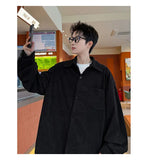 2025 Autumn Winter New Mens Long Sleeve Casual Corduroy Shirt Square Collar Loose Fit Classic Fashion Trendy Outdoor Comfort