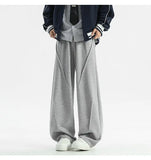 Black Casual Pants Men Oversized Wide Leg Pants Men Grey Sweatpants Streetwear Loose Joggers Sports Pants Mens Trousers M-2XL