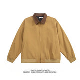 Spring Cotton Jacket Men Fashion Casual Khaki Short Jacket Men Streetwear Korean Loose Bomber Jacket Mens Jackets Coat