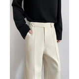 Black Suit Pants Men Fashion Society Mens Dress Pants Korean Loose Casual Wide Leg Pants Mens Office Formal Trousers M-3XL