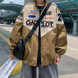 Retro Racing Jacket Men's High-end Motorcycle Jacket Spring Autumn Ins Fashion Brand Fashion Trend Embroidered Baseball Uniform