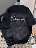 Classic Letter Shirt Summer White Short-sleeved T-shirt Men's 2025 New American Design Niche Couple's Half-sleeved Cityboy Top