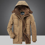 Thicken Parkas Male Thick Warm Coat Plus Size Men Hooded Fashion Mens Parkas Hooded Mens Winter Windproof Jacket Parka
