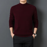 Men's Sweater  Warm and Comfortable Long Sleeve Pullover Sweater  Turtleneck Men Clothing Knit Tops