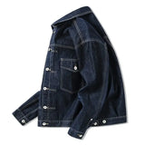Men's Denim Jacket Button Autumn Blue Male Jean Coats Outwear Stylish Winter Oversize Trendy Large Size Cowboy Y2k Xl