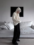 American autumn and winter men and women trendy street personality cardigan hooded sweater couple loose casual knitted top y2k