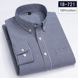 New in shirt hight-qulity100%Cotton long-sleeve shirts for men slim fit casual soft plaid tops sligle pocket houndstooth clothes