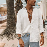 Men's Shirt Long Sleeve Regular Fit Men Casual Oversized Loose Single Breasted Shirt Leisure Spring Summer Male Blouse Shirt