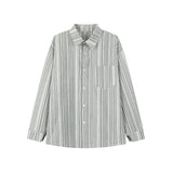 Long Sleeved Shirt Men Fashion Society Mens Formal Dress Shirt Korean Loose Casual Striped Shirt Men Plus Size Shirts 5XL