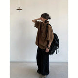 New Summer Japanese Mens Set Harajuku Mid Sleeved Trendy Shirt+ Wide-leg Cargo Pants 2-pcs Thin Casual College Male Suit