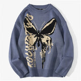 Spring Fashion Sweater Men's Butterfly Pattern Knitted Warm Top High-Quality Design Best-Selling Sweater For Male