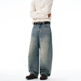 Vintage Baggy Men's Jeans Y2K Pants Autumn New American Hip Hop Streetwear Cotton Loose Wide Legs Denim Trousers Oversize