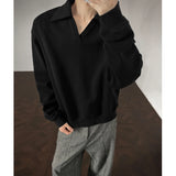 Long sleeve t Shirt men 2025 Arrival Men Polo Shirt Solid Color Casual Relaxed Fit Collar Tops Autumn Fall Fashion Mens Clothing