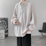 Spring Cardigan Coat Mens Knitted Sweater Stand Collar Loose Fit Big Tall Plus Size Solid Color Casual Outwear Fashion
