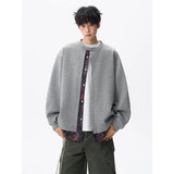 Jacket men Stand Up Collar Single Breasted Fake Two Piece Jacket Autumn Thin Ethnic Print Patchwork Mens Outerwear Coat men new