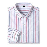 Brand Spring Long Sleeves Shirts Mens 100% Cotton Striped Business Shirts for Men Daily Formal Work Tops Man